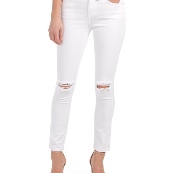 Current/Elliott Denim - Current Elliot NWT White High Waist Stiletto Jeans